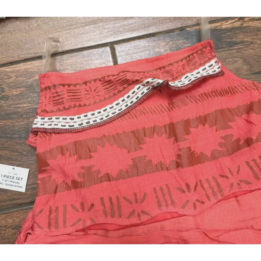 Disney Moana Dress Girls 6/7 Princess Cosplay Costume Dress Up NWT - Picture 7 of 9